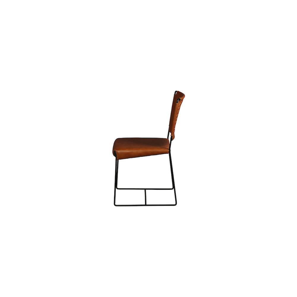 Porter Designs Toluca Leather Dining Chair, Brown (Set of 2). Picture 2