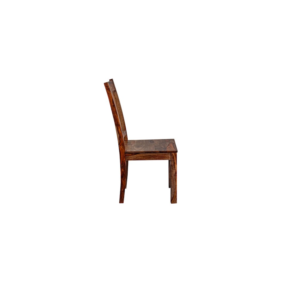 Porter Designs Kalispell Solid Sheesham Wood Dining Chair, Brown (Set of 2). Picture 3