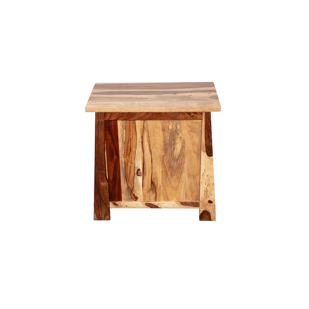 Porter Designs Kalispell Solid Sheesham Wood Nightstand, Natural. Picture 5