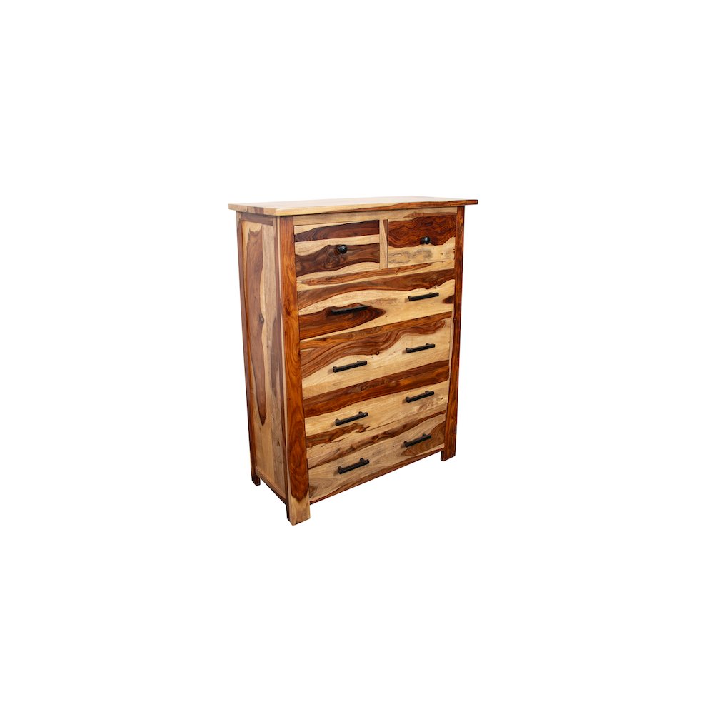 Porter Designs Kalispell Solid Sheesham Wood Chest, Natural. Picture 1