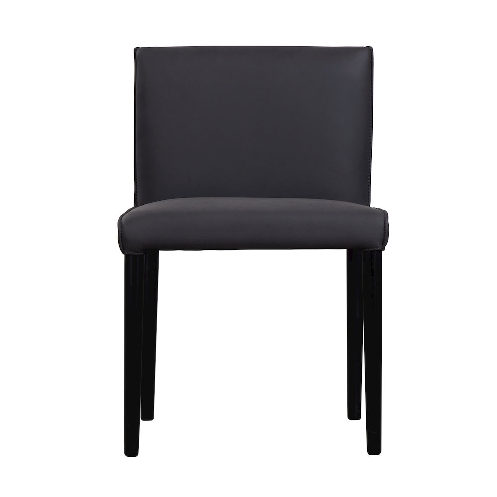 Rigel Full-Grain Leather Dining Chair, Gray (Set of 2). Picture 2