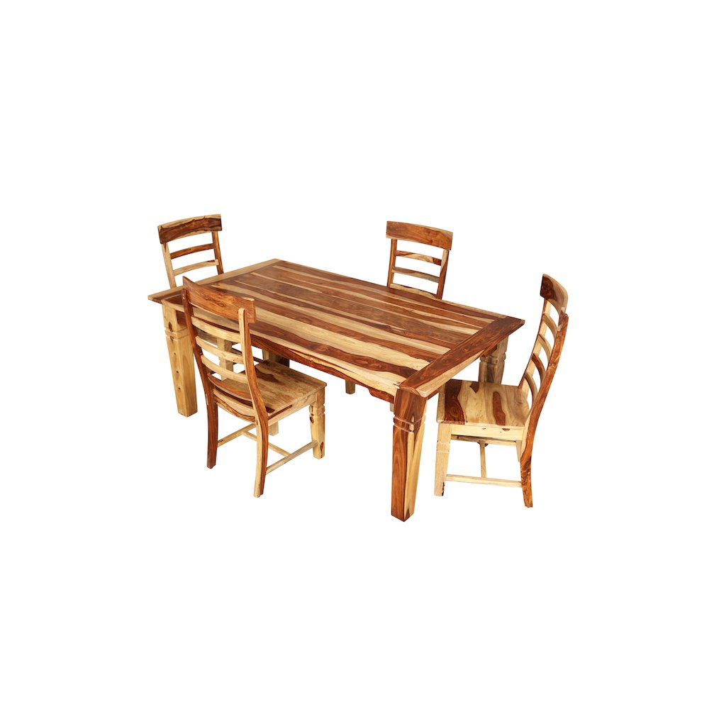 Porter Designs Taos Solid Sheesham Wood 72" Rectangular Dining Table, Natural. Picture 8
