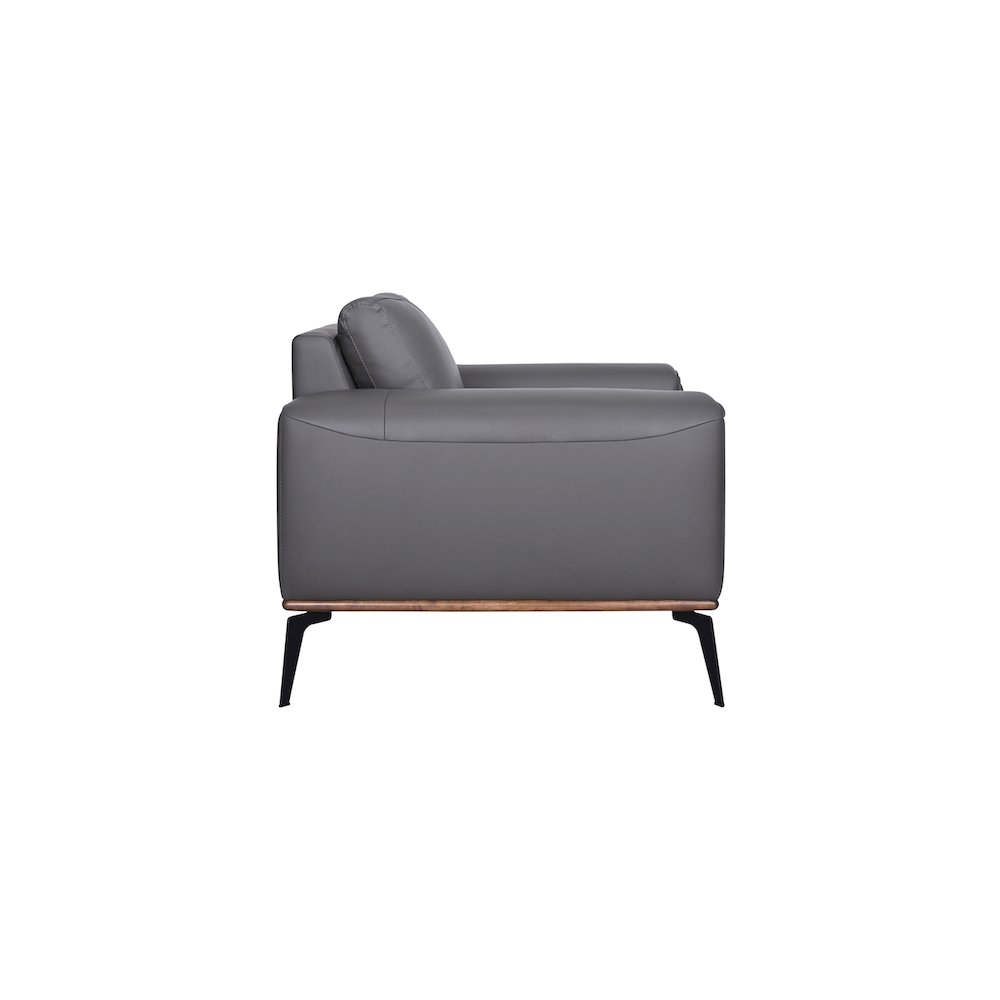Porter Designs Pietro Top Grain Leather Chair, Gray. Picture 4