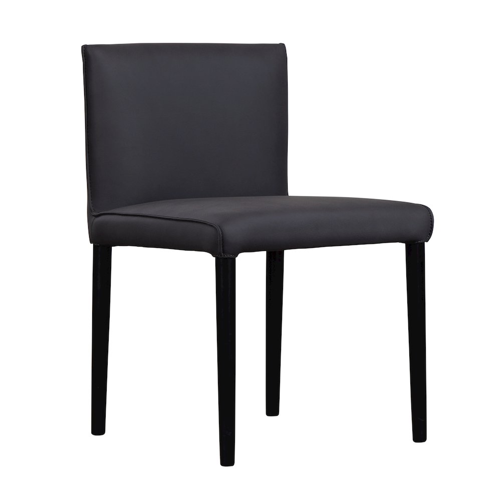 Rigel Full-Grain Leather Dining Chair, Gray (Set of 2). Picture 1