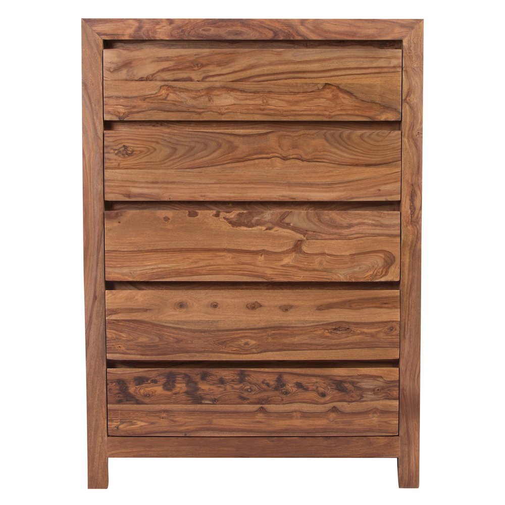 Porter Designs Urban Solid Sheesham Wood Chest, Natural. Picture 3