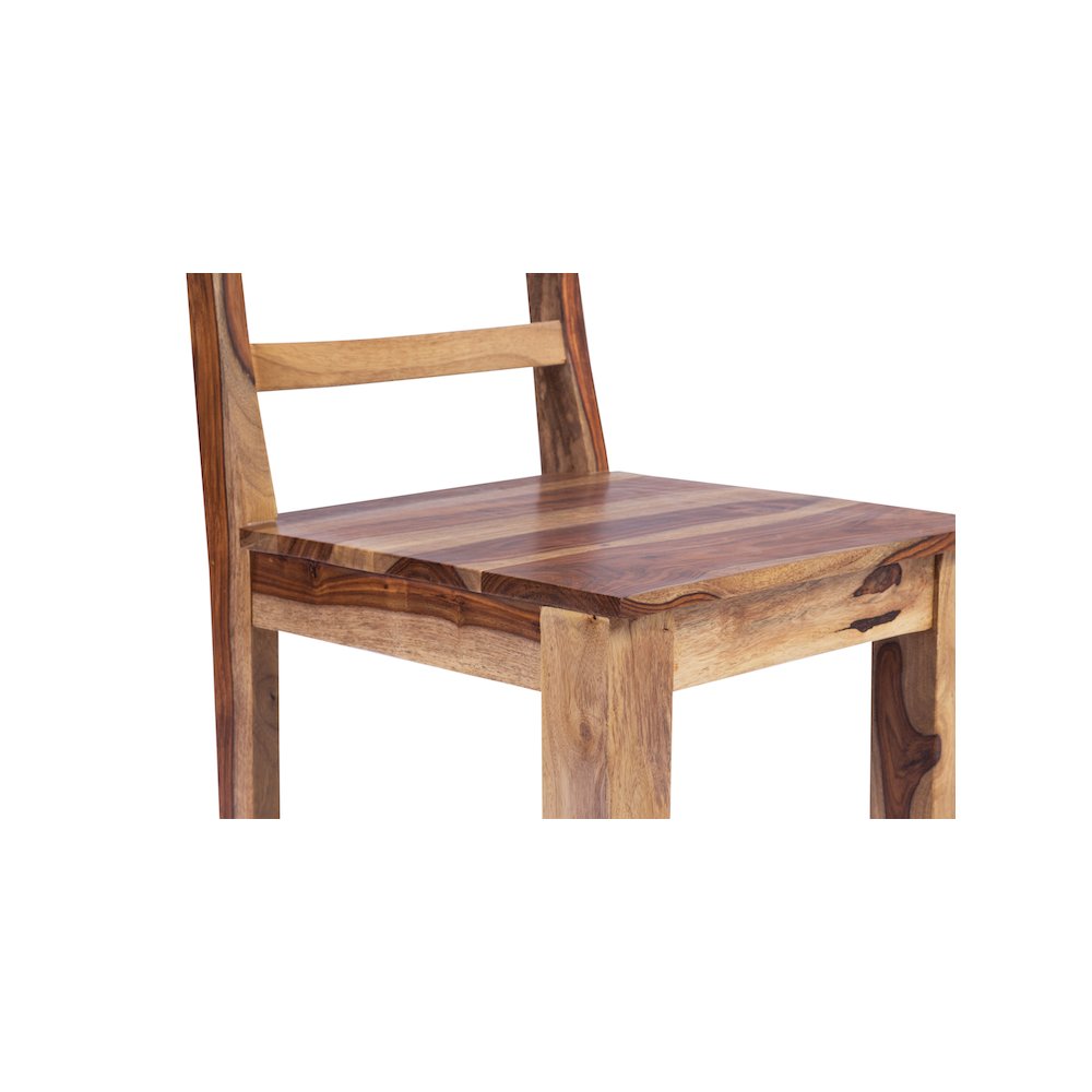 Porter Designs Taos Solid Sheesham Wood Counter Chair, Natural (Set of 2). Picture 7