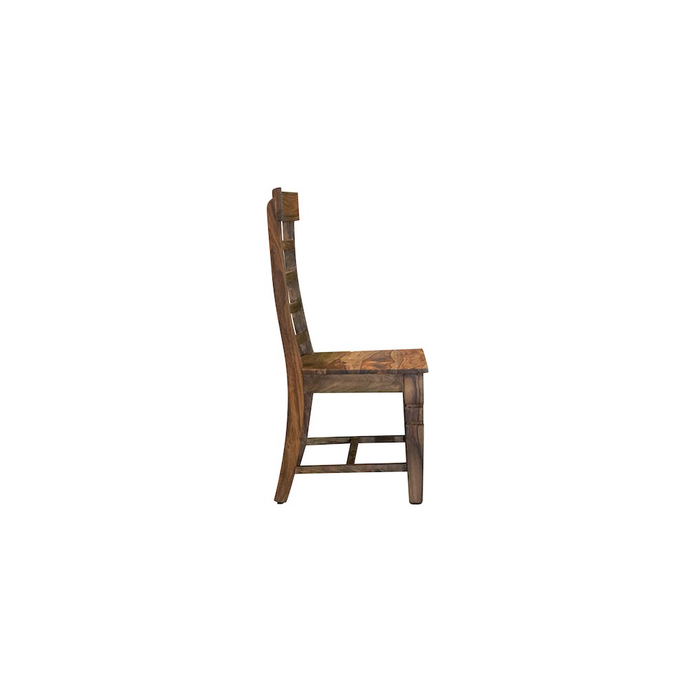 Taos Solid Sheesham Wood Ladderback Dining Chair, Brown (Set of 2). Picture 3