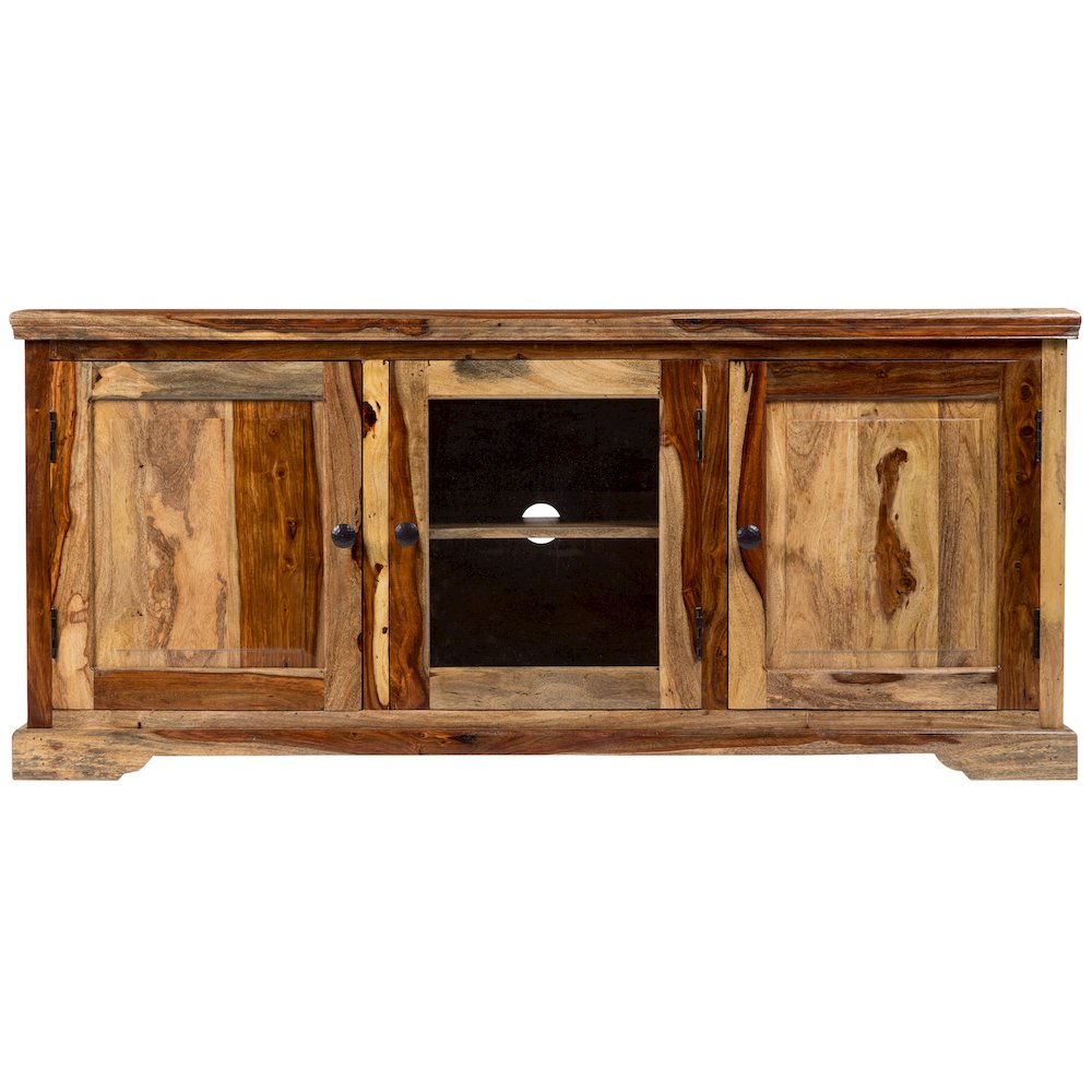 Porter Designs Taos Solid Sheesham Wood TV Stand, Natural. Picture 9