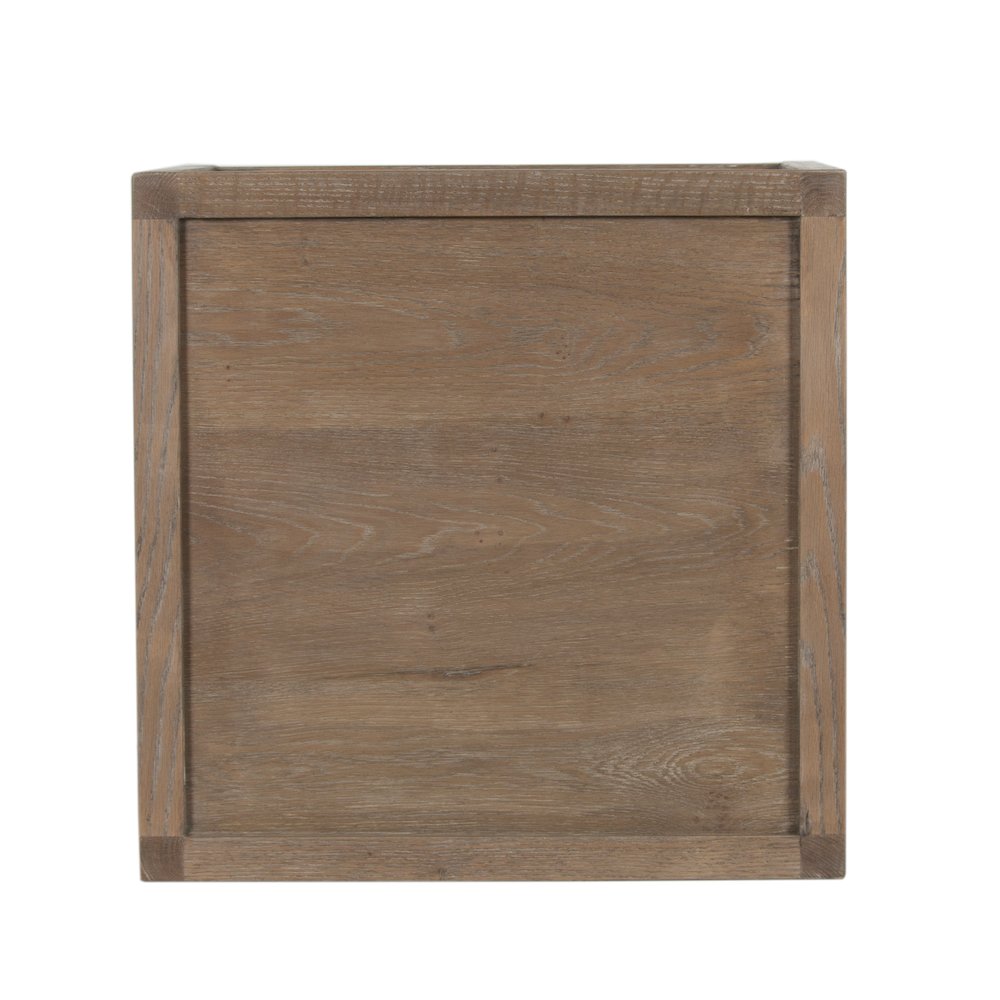 Lowell Solid White Oak Wood End Table, Brown. Picture 3