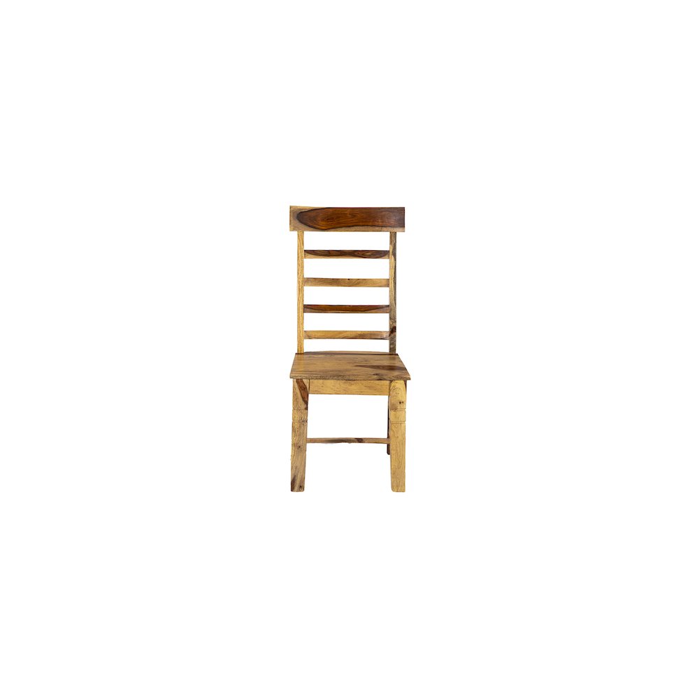 Taos Solid Sheesham Wood Ladderback Dining Chair, Natural (Set of 2). Picture 2