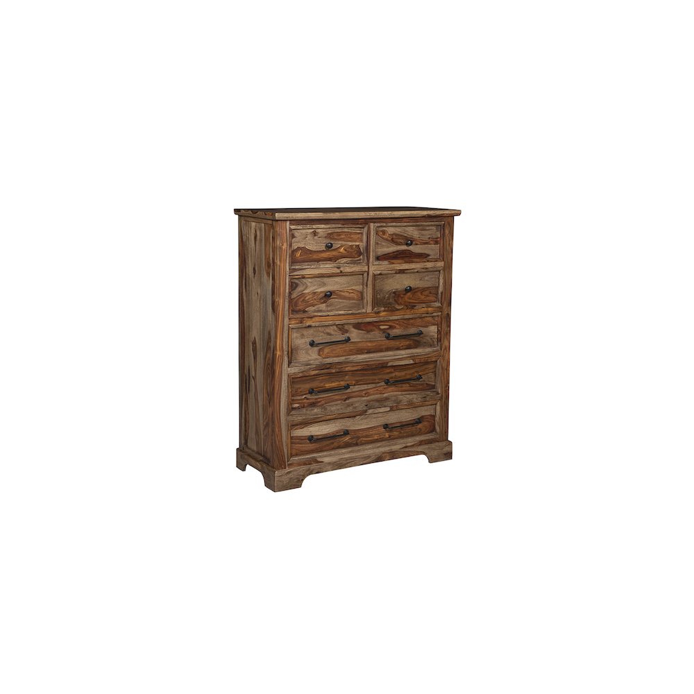 Porter Designs Crossroads Solid Sheesham Wood Chest, Brown. Picture 1