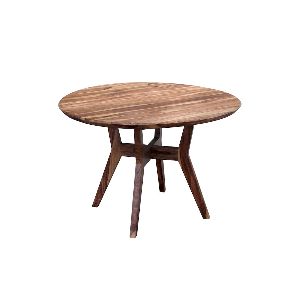 Urban Solid Sheesham Wood Dining Table, Brown. Picture 4
