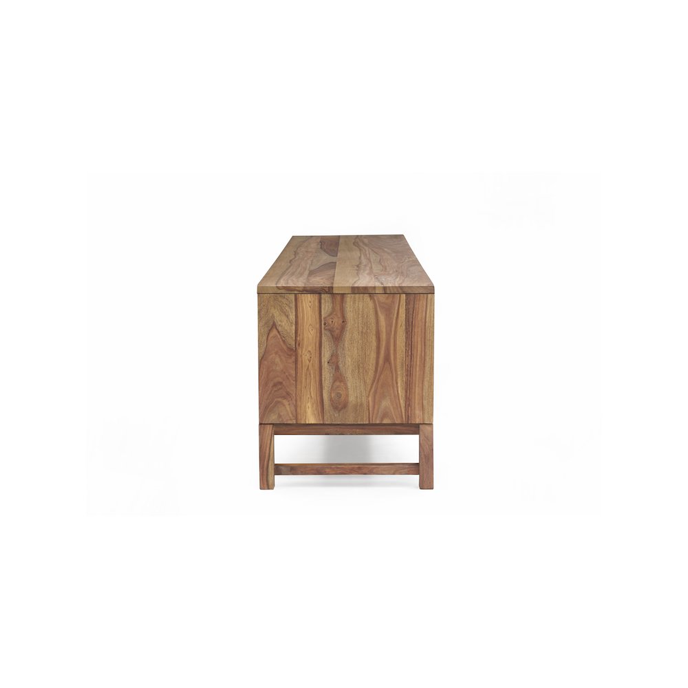 Porter Designs Urban Solid Sheesham Wood TV Stand, Brown. Picture 3