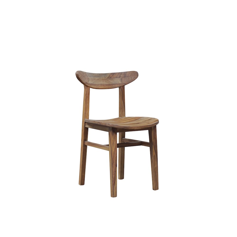Porter Designs Fusion Solid Sheesham Wood Dining Chair, Natural (Set of 2). Picture 1