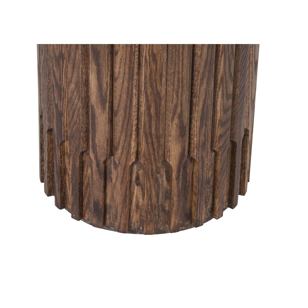Bixby Solid Red Oak Wood End Table, Brown. Picture 5