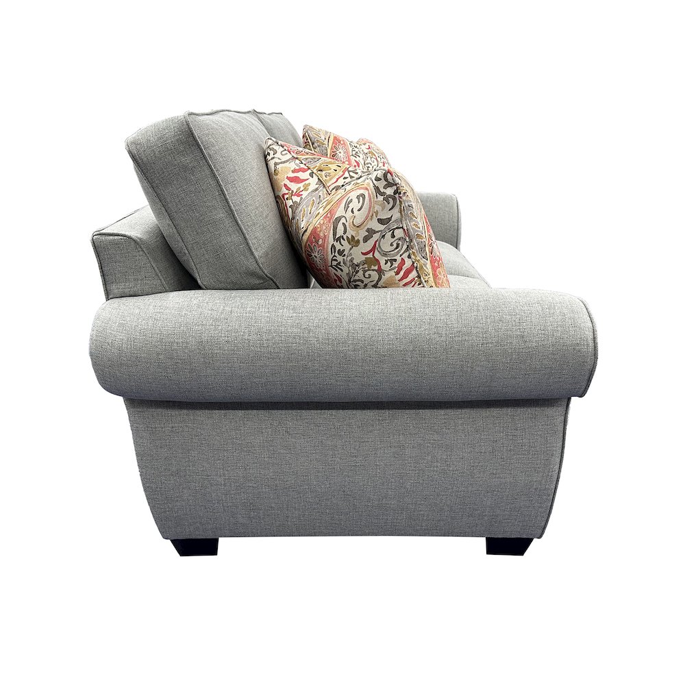 Oasis Transitional Loveseat, Gray. Picture 4