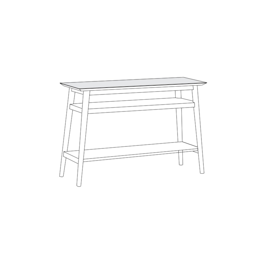 Porter Designs Portola Solid Acacia Wood Console Table, Brown. Picture 4