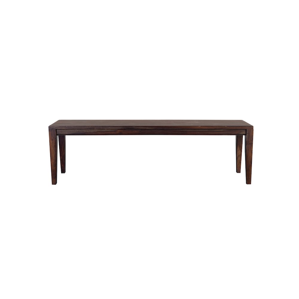 Porter Designs Fall River Solid Sheesham Wood Dining Bench, Gray. Picture 5