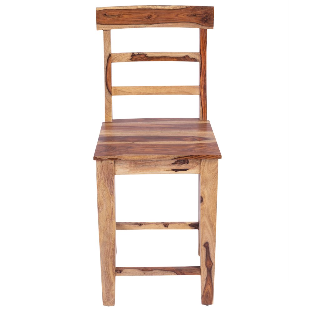 Porter Designs Taos Solid Sheesham Wood Counter Chair, Natural (Set of 2). Picture 2