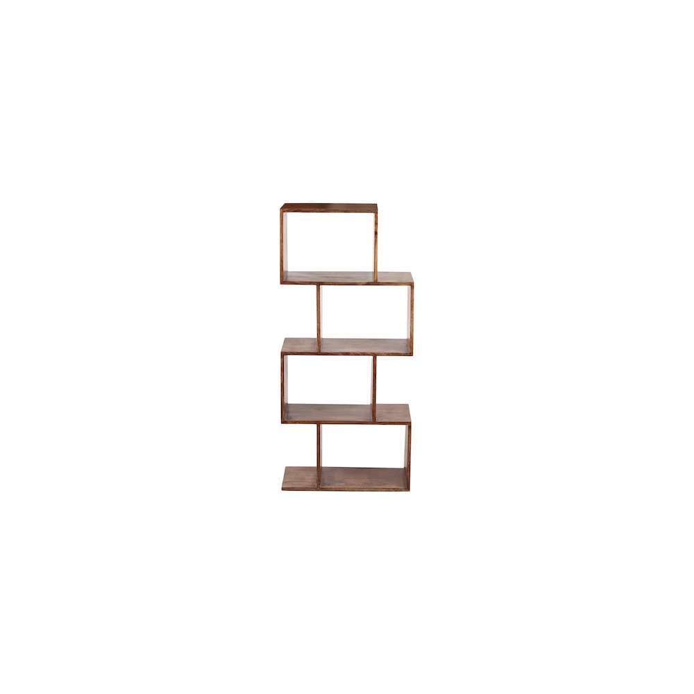 Porter Designs Portola Solid Acacia Wood Bookcase, Brown. Picture 2