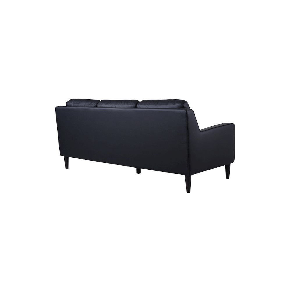 Porter Designs Lazio High Quality Leather Sofa, Black. Picture 6