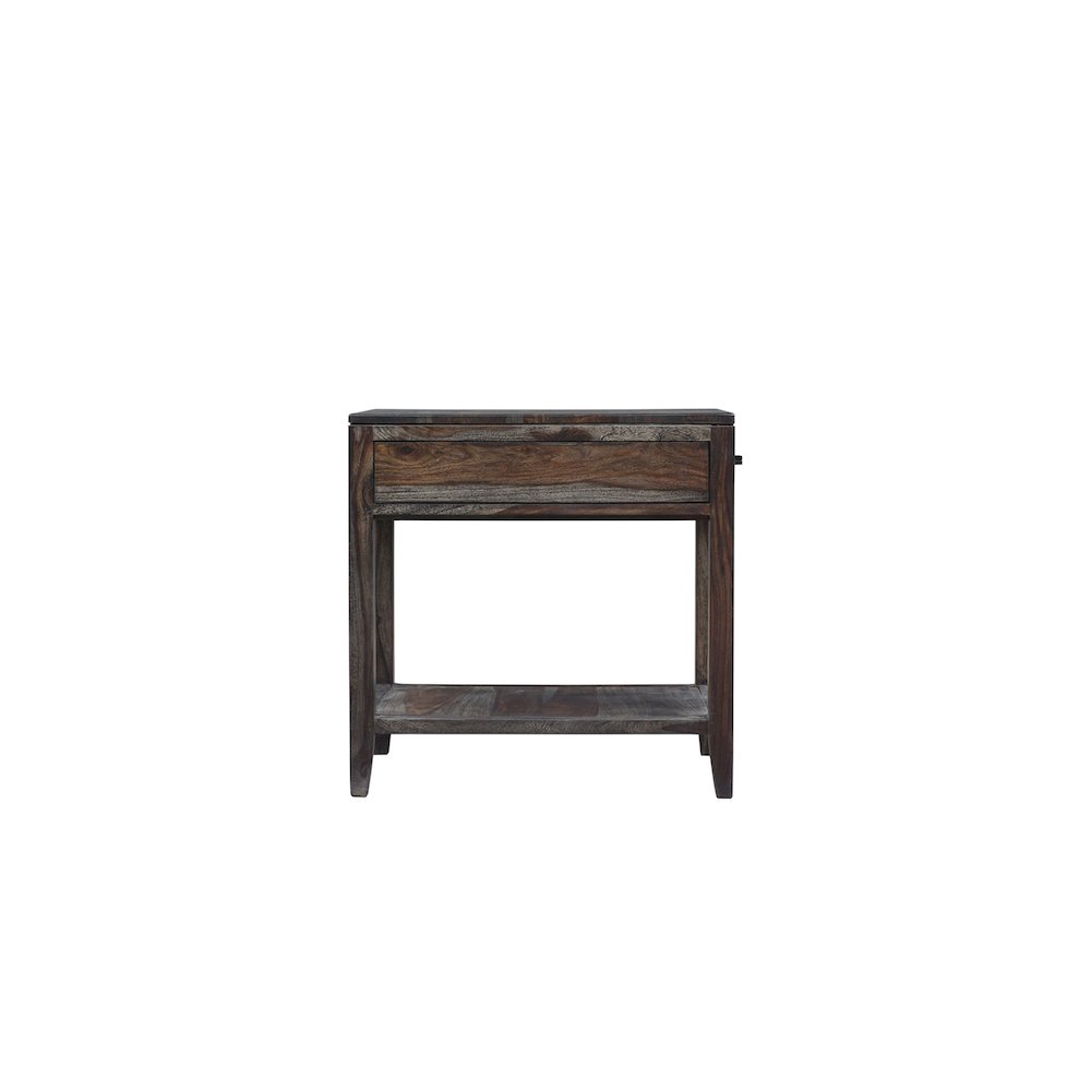 Porter Designs Fall River Solid Sheesham Wood End Table, Natural. Picture 3