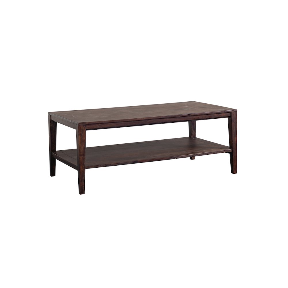 Porter Designs Fall River Solid Sheesham Wood Coffee Table, Gray. Picture 1