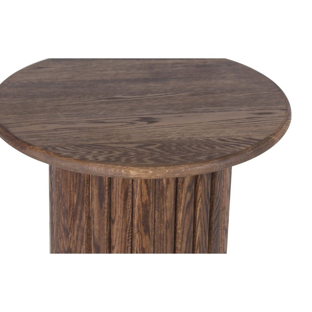 Bixby Solid Red Oak Wood End Table, Brown. Picture 6