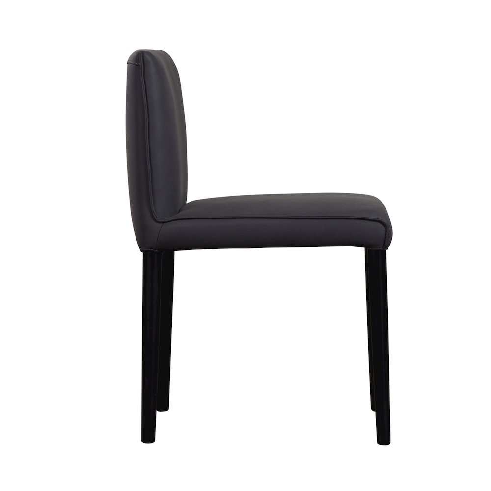 Rigel Full-Grain Leather Dining Chair, Gray (Set of 2). Picture 3