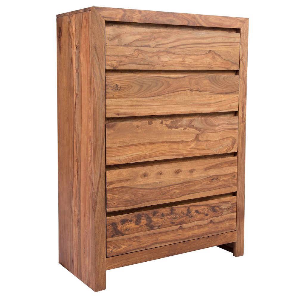 Porter Designs Urban Solid Sheesham Wood Chest, Natural. Picture 1