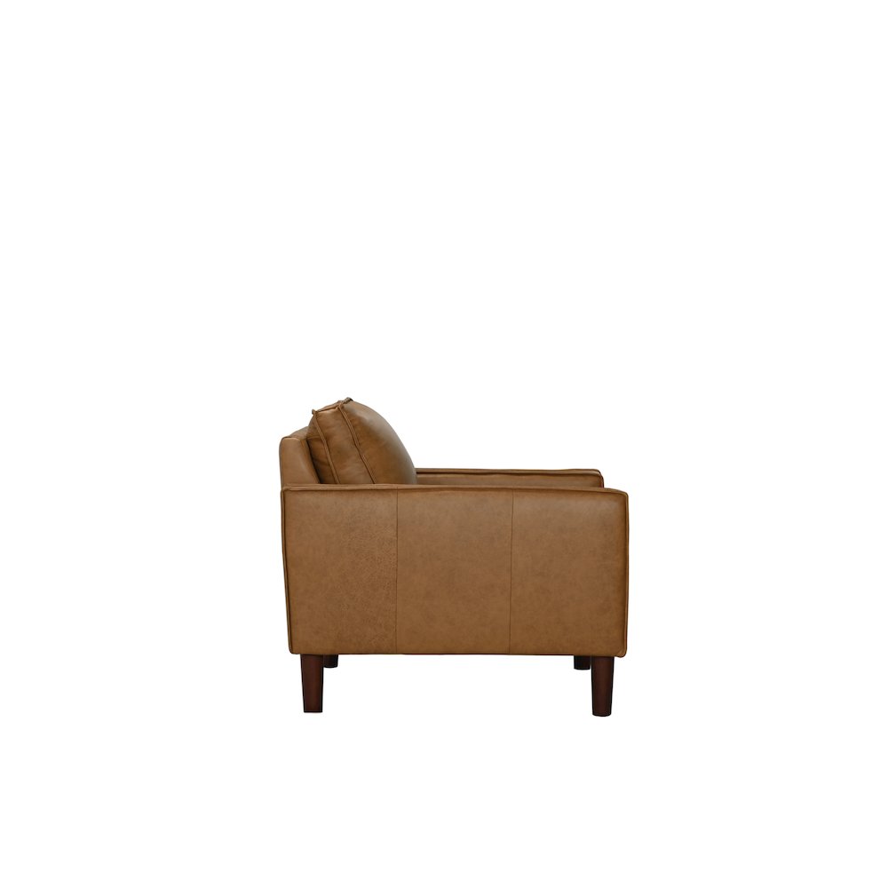 Soria Top-Grain Leather Chair, Brown. Picture 3