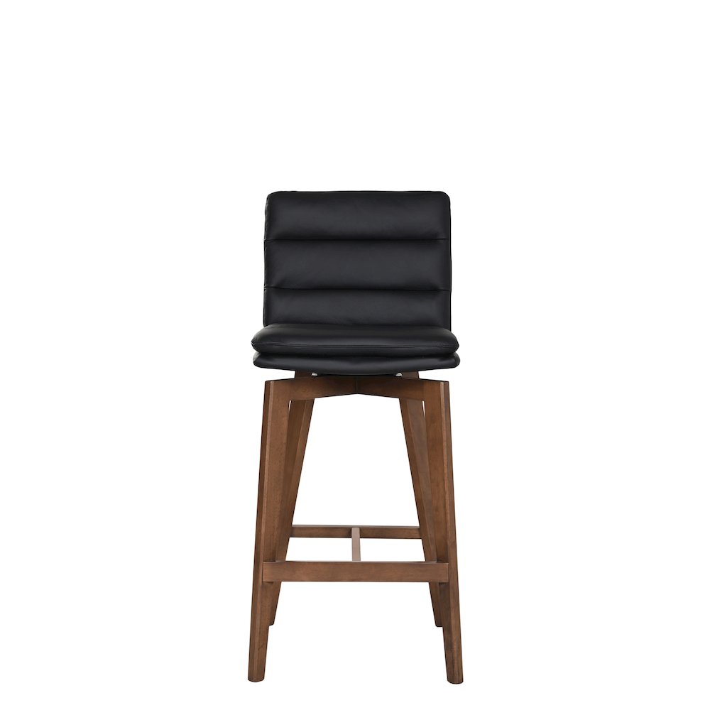 Castor Genuine Leather Counter Chair, Gray. Picture 2