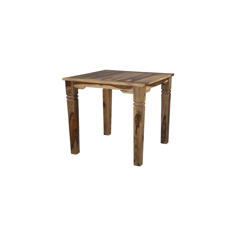 Porter Designs Taos Solid Sheesham Wood 54" Square Counter Table, Natural. Picture 4