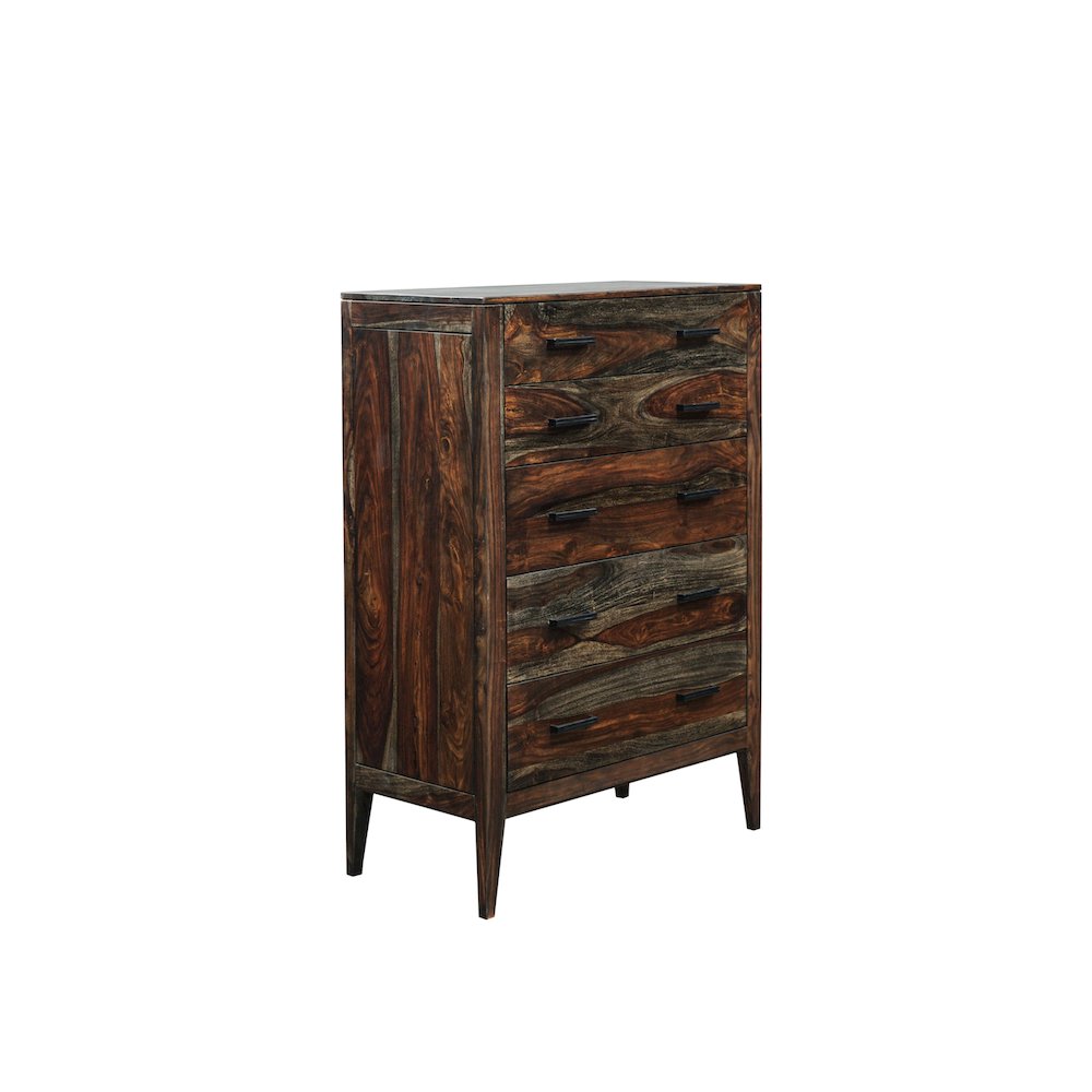 Porter Designs Fall River Solid Sheesham Wood Chest, Gray. Picture 1
