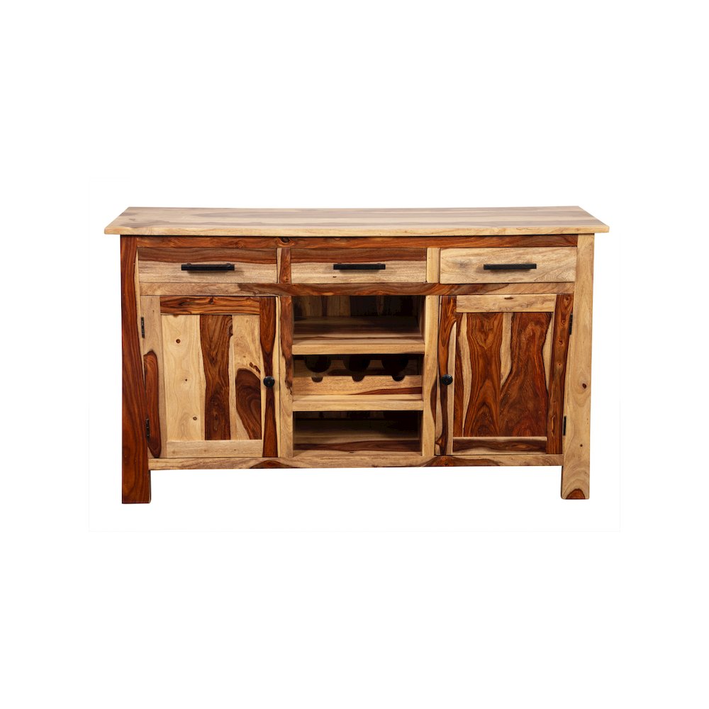 Porter Designs Kalispell Solid Sheesham Wood Bar Sideboard, Natural. Picture 3