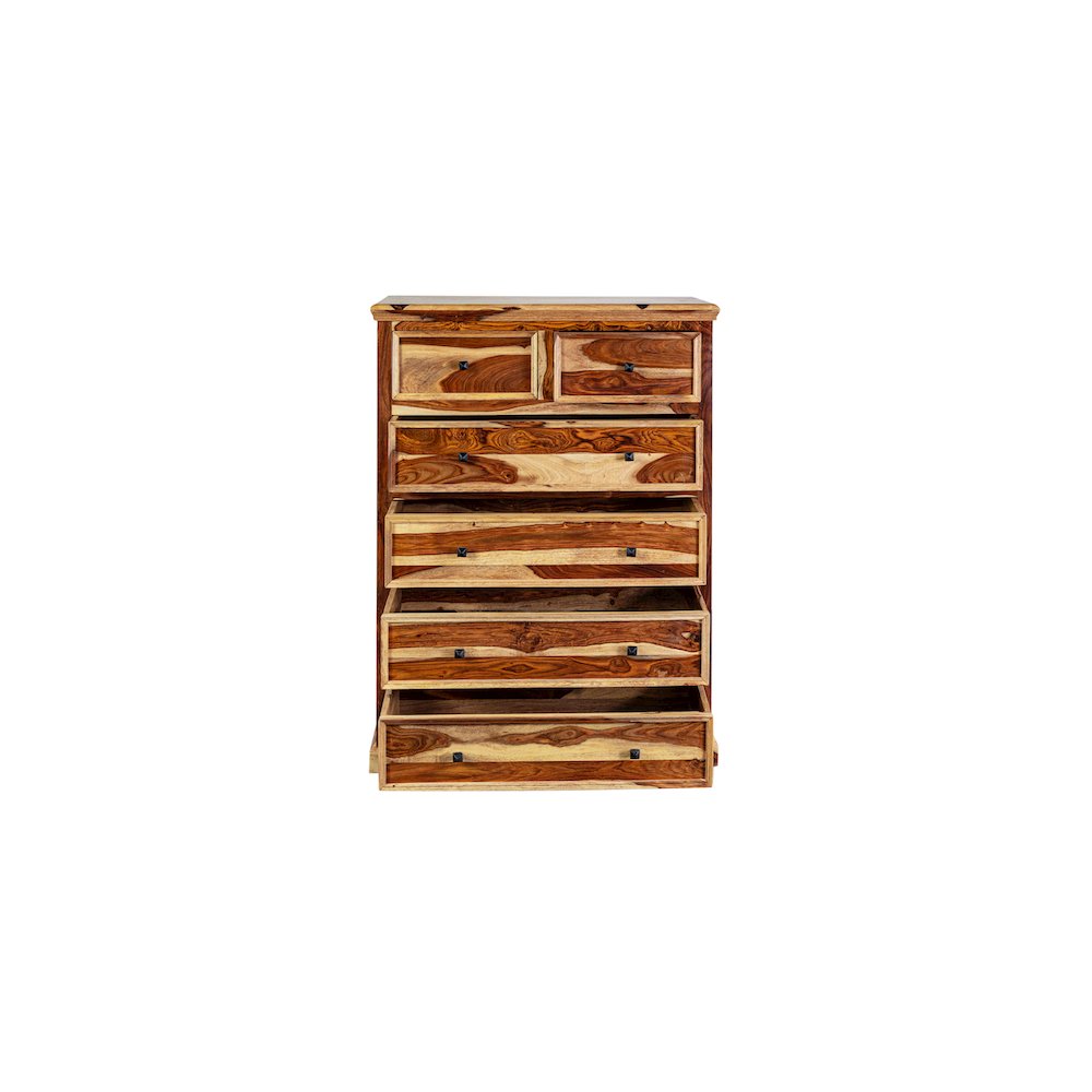 Porter Designs Taos Solid Sheesham Wood Chest, Natural. Picture 7