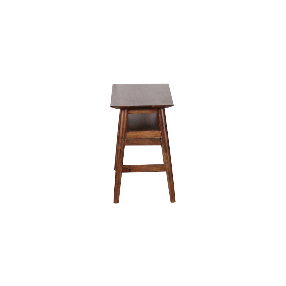 Porter Designs Portola Solid Acacia Wood End Table, Brown. Picture 3