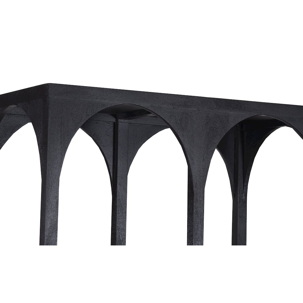 Tarragona Solid Mango Wood Bookcase, Black. Picture 6