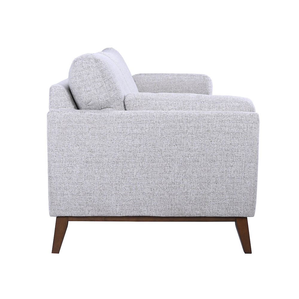 Flanders Wood Trim Upholstered Sofa, Gray. Picture 3