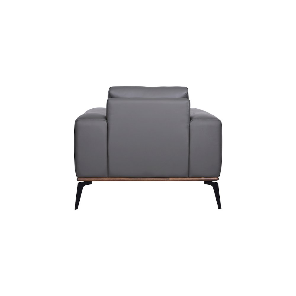 Porter Designs Pietro Top Grain Leather Chair, Gray. Picture 5
