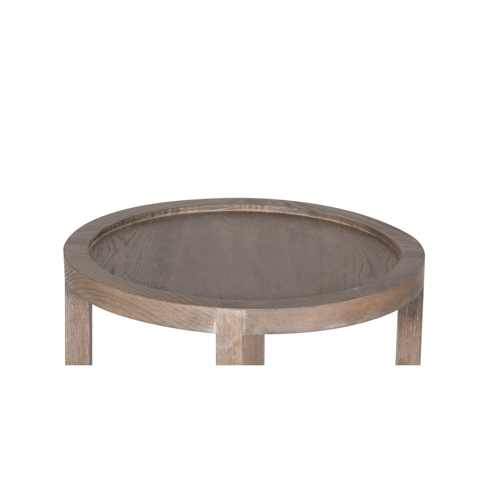 Lowell Solid White Oak Wood End Table, Brown. Picture 4
