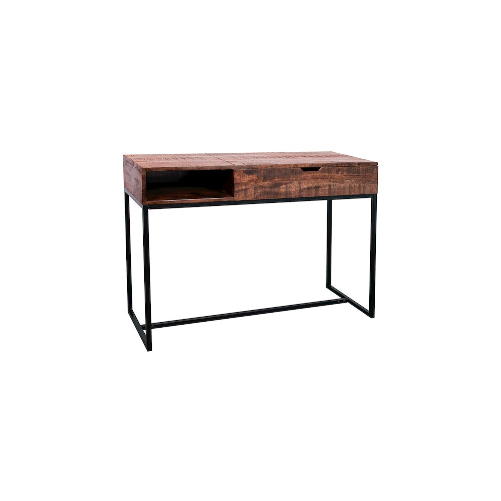 Porter Designs Lakewood Solid Acacia Wood Console Table, Brown. Picture 1