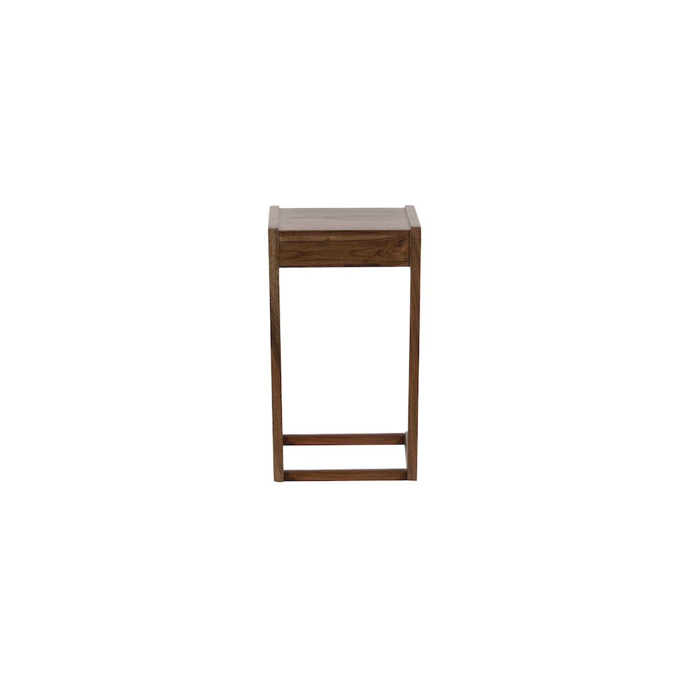 Porter Designs Portola Solid Acacia Wood End Table, Brown (Set of 2). Picture 2