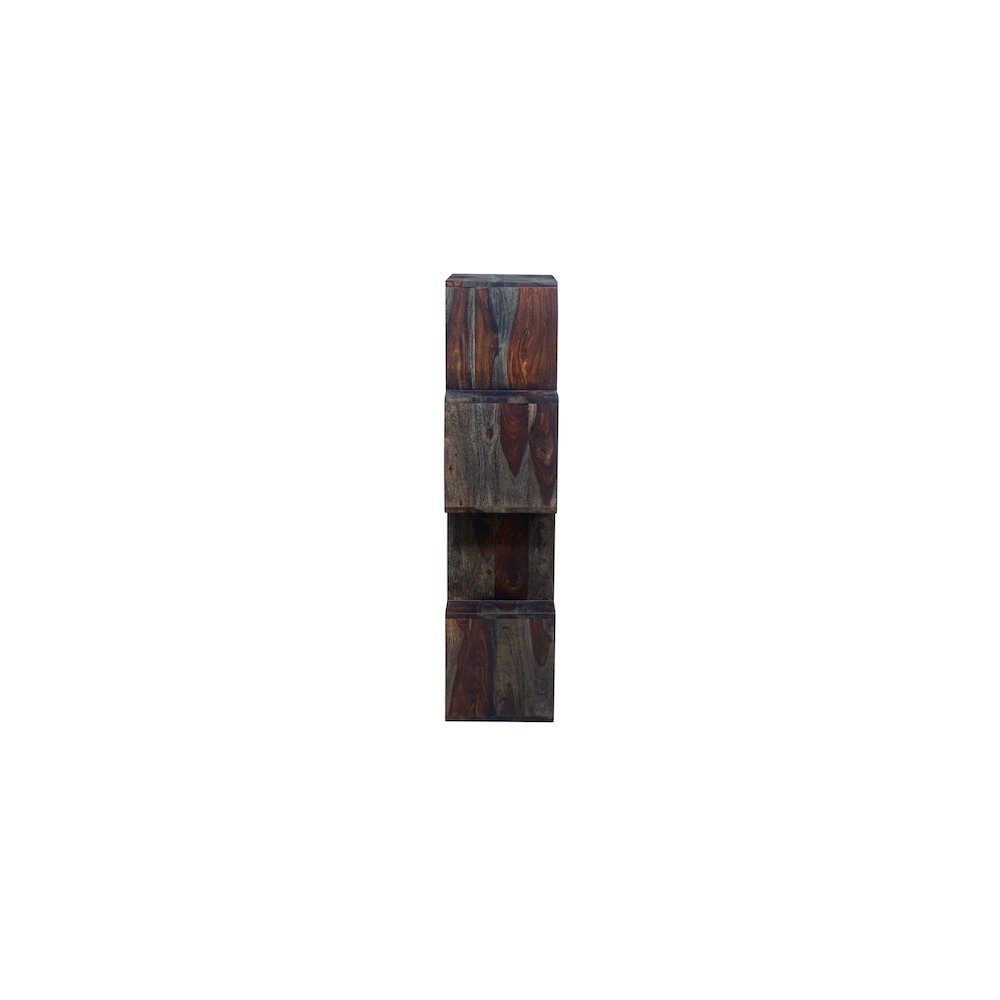 Porter Designs Fall River Solid Sheesham Wood Bookcase, Gray. Picture 3