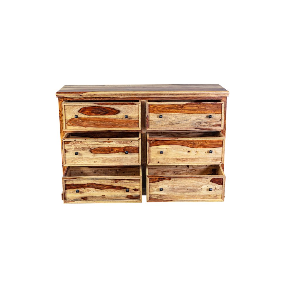 Porter Designs Taos Solid Sheesham Wood Dresser, Natural. Picture 6