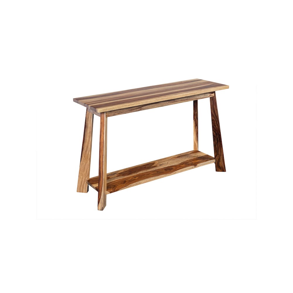 Porter Designs Kalispell Solid Sheesham Wood Console Table, Natural. Picture 4
