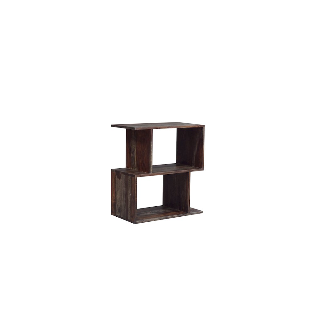 Porter Designs Fall River Solid Sheesham Wood Bookcase, Gray. Picture 4