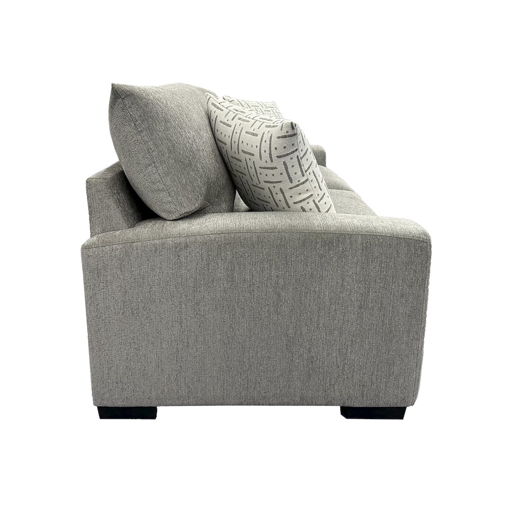 Clayton Modern Upholstered Sofa, Gray. Picture 4