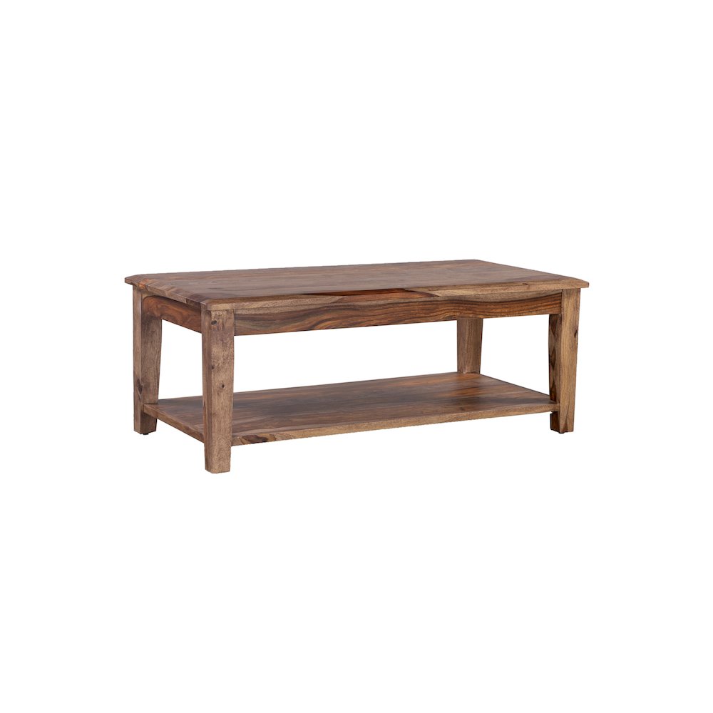Porter Designs Sonora Solid Sheesham Wood Coffee Table, Brown. Picture 3
