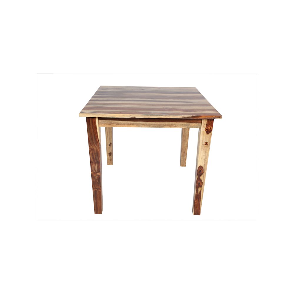 Porter Designs Taos Solid Sheesham Wood 54" Square Counter Table, Natural. Picture 3